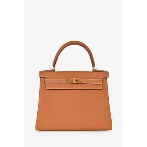 Hermès 2023 Gold Togo Leather Kelly II Retourne 28 with Strap